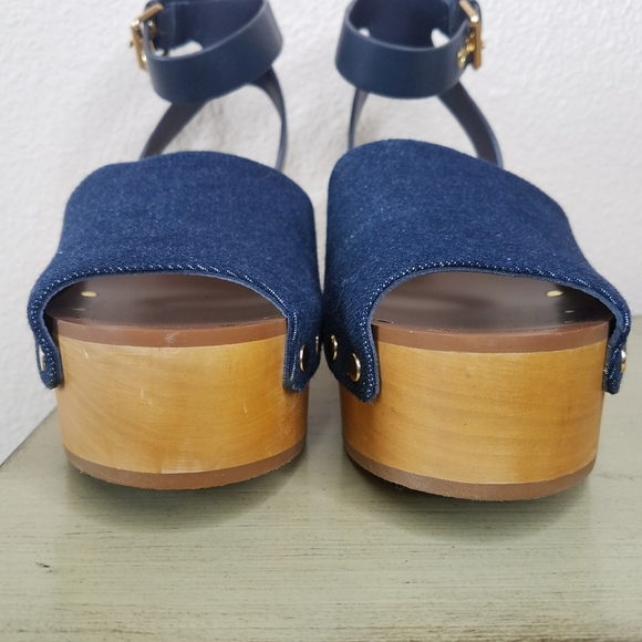 MADEWELL The Anouk Denim Platform Clog Sandals - Picture 9 of 12
